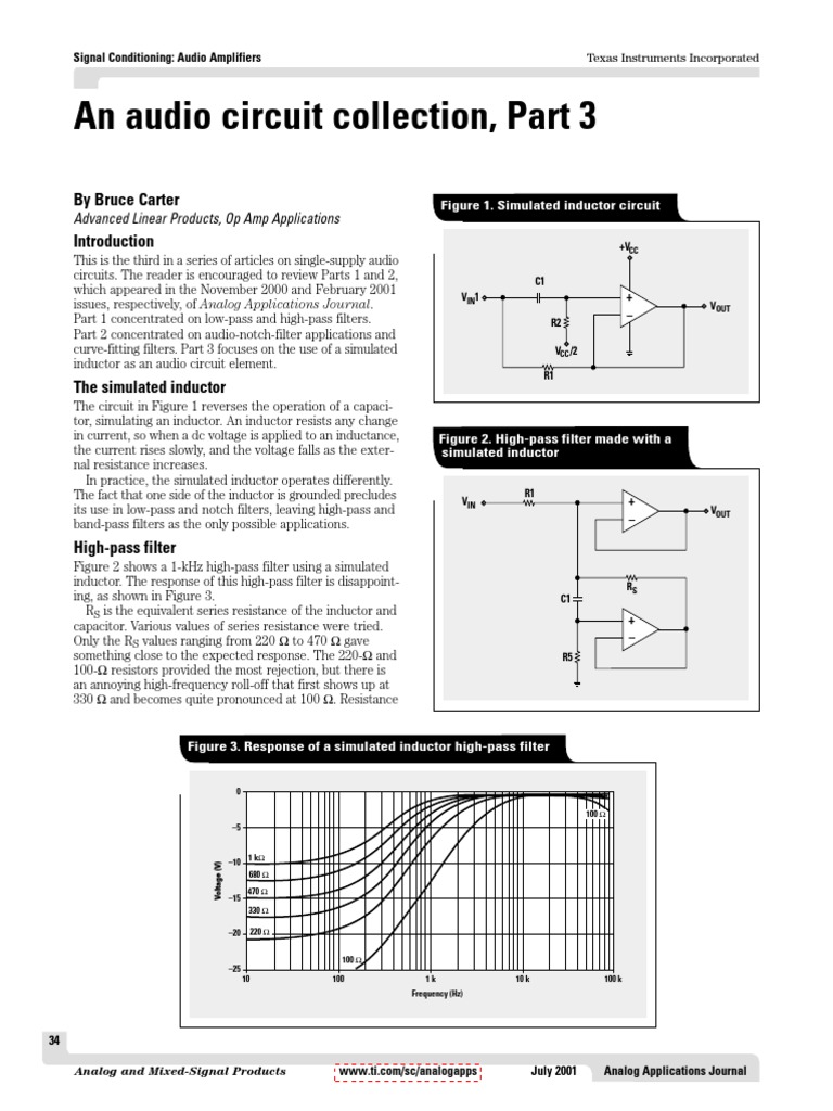 Signal Conditioning Audio Amplifiers | PDF | Equalization (Audio ...