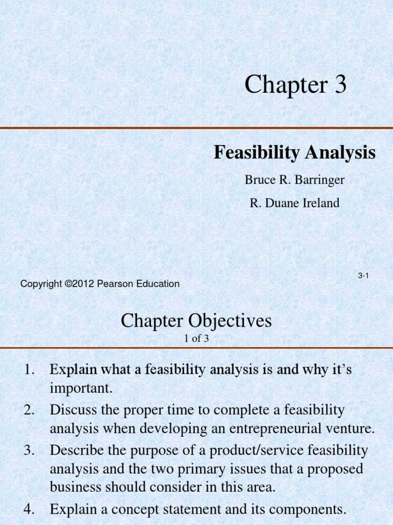 Barringer E4 Ppt 03gefeasibility Analysis Pdf Feasibility Study