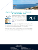 Alquiler de Apartamentos en El Estartit y El Jazz Festival 2017