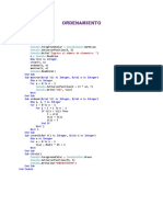 Ordenamiento - Programación