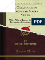 Catalogue of Irregular Greek Verbs