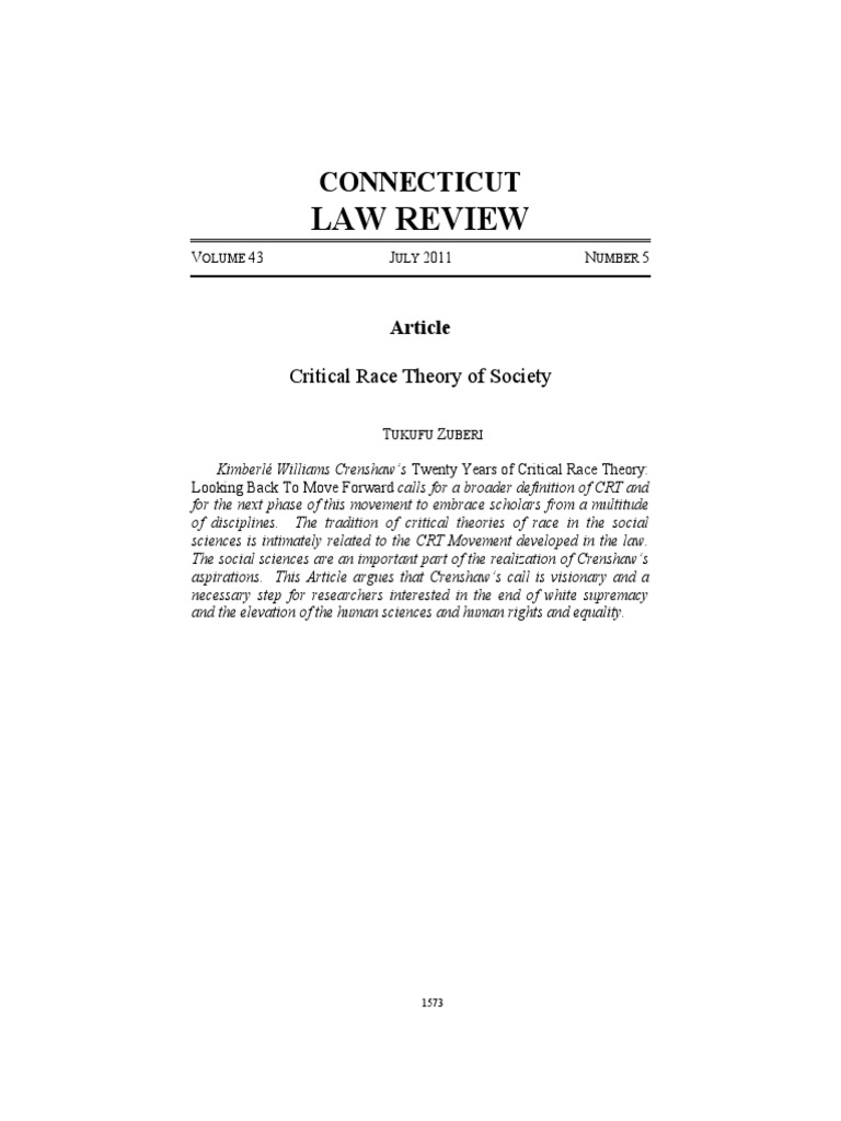 Critical Race Theory in Social Sciences | PDF | Critical Race Theory ...