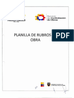 9 Planilla de Rubros