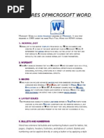 Features of Microsoft Word