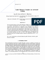 1989 Adsorption of Gold-Thiourea Complex on Activated