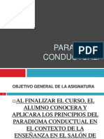 Introducción PARADIGMA CONDUCTUAL.