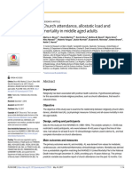 Church Attendance, Allostatic Load and Mortality in Middle Aged Adults