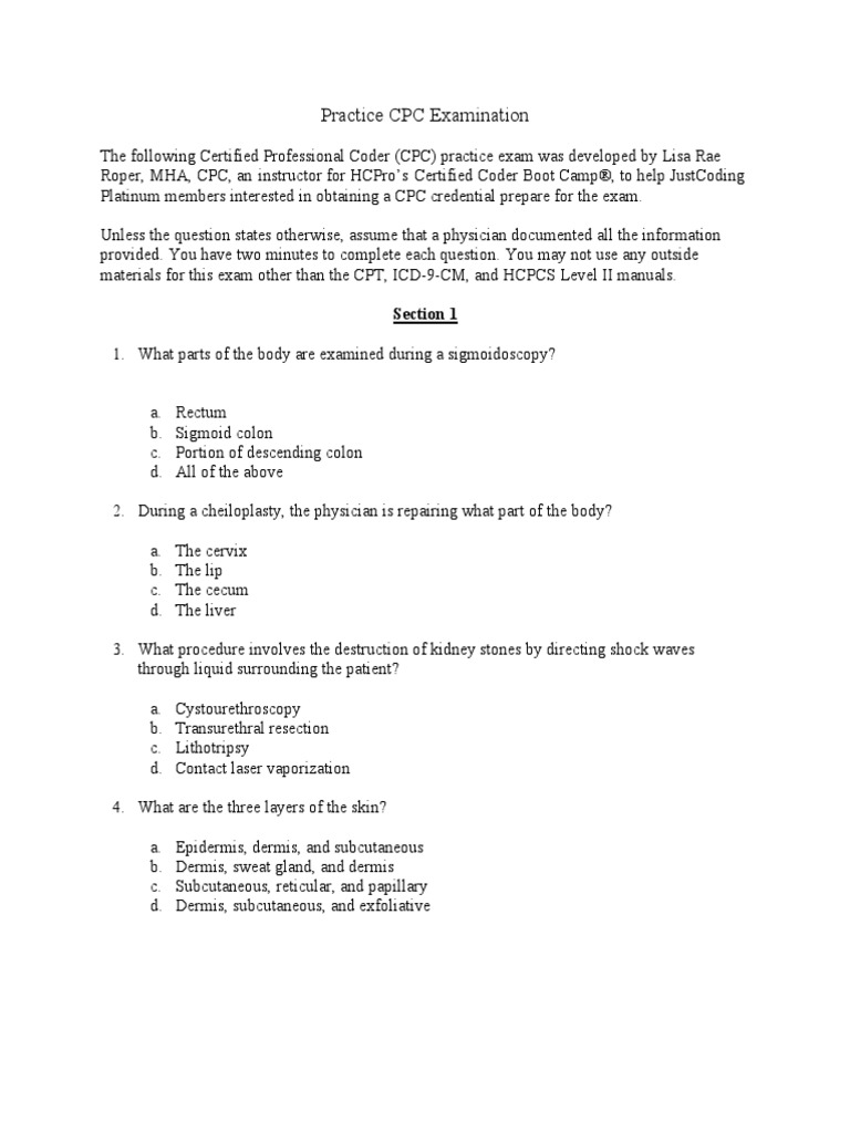 CPT Questions | PDF | Surgery | Anesthesia
