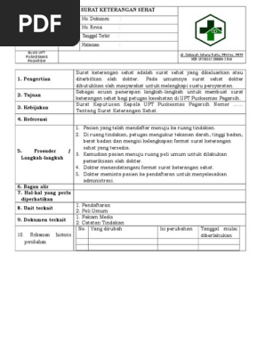 Sop Surat Keterangan Sehat