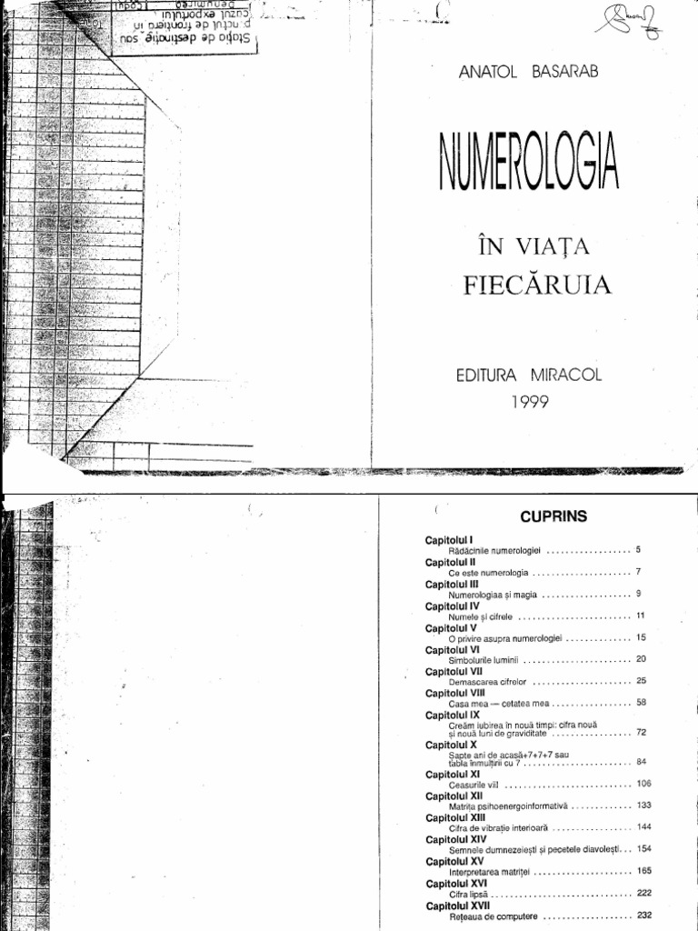 Wild Slime Treaty Anatol Basarab - Numerologia in Viata Fiecaruia Part-1 | PDF
