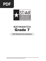 Staar-2015 7th Grade