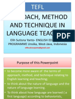 TEFL Approaches, Methods and Techniques