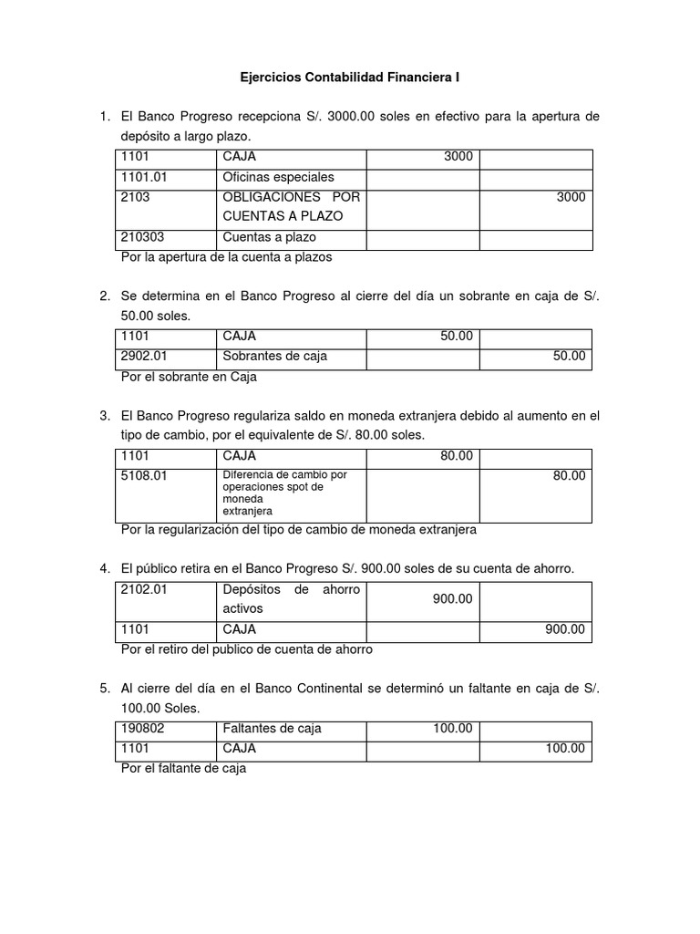 Ejercicios Resueltos de Contabilidad Financiera | PDF | Sistema ...