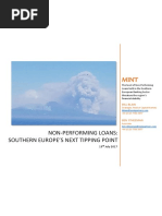 Non-Performing Loans - Southern Europe's Next Tipping Point, July 2017