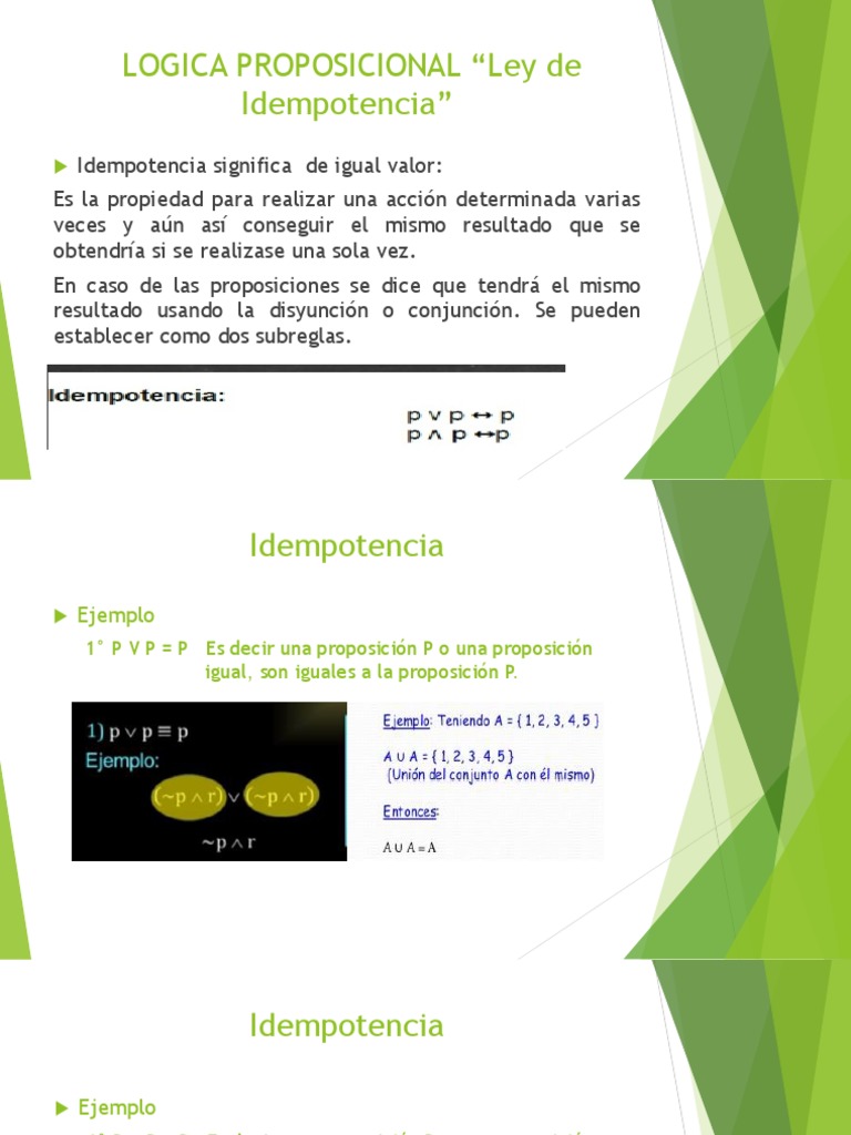 Ley de Idempotencia