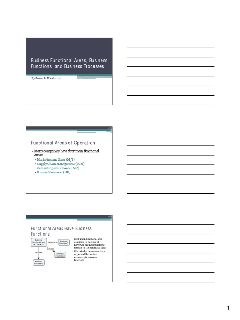 Overview of Business Functional Areas | PDF | Supply Chain Management ...