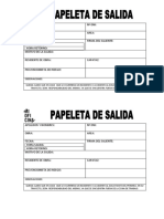 Papeleta de Salida