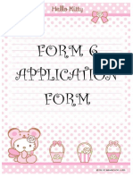 Form 6 Application Form