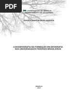 A biogeografia na formação em geografia nas universidade federais brasileiras