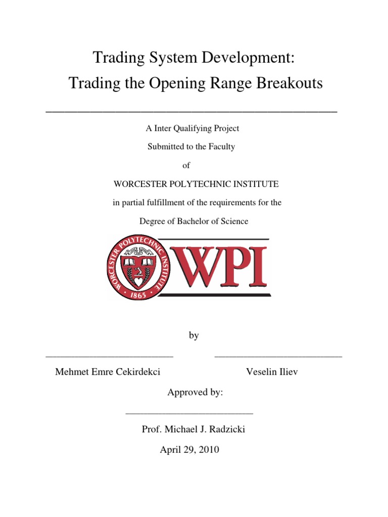 Trading The Opening Range Breakouts PDF | PDF | Technical Analysis ...