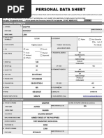 CS Form No. 212 Revised Personal Data Sheet - New