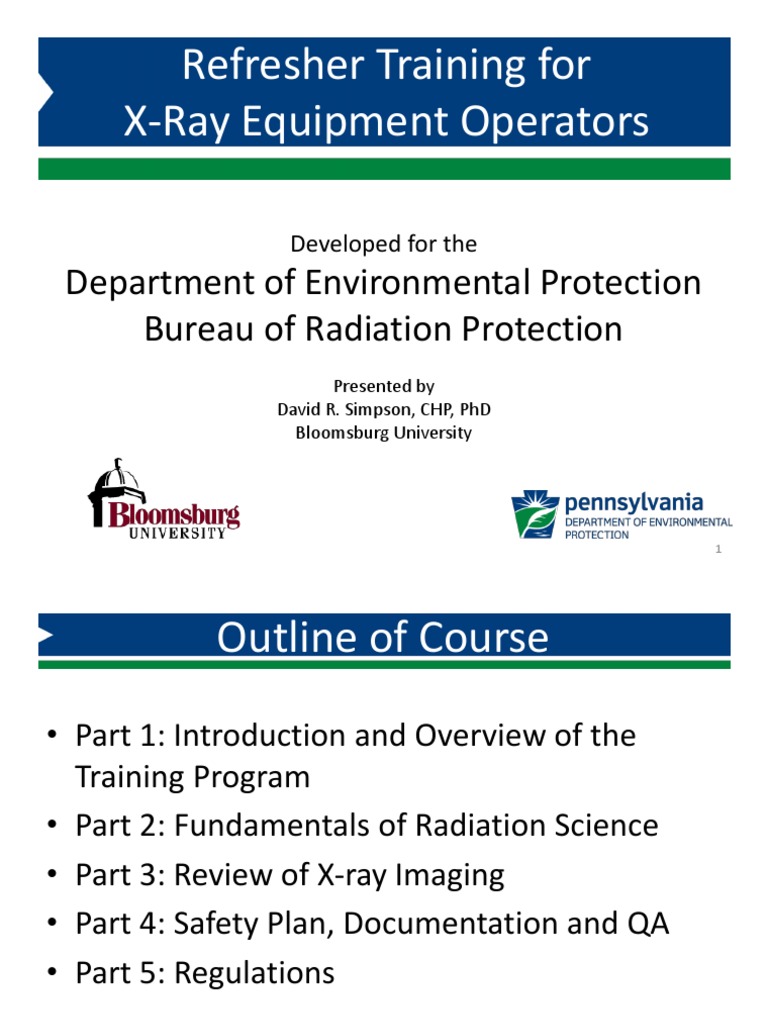 Refresher Training For XRay Equipment OperatorsPortal3 PDF