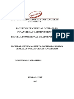 Formas societarias: S.A. Cerrada, S.A. Abierta, Colectiva y Comandita