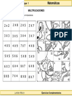 3er Grado - Matemáticas - Rompecabezas Multiplicativo PDF