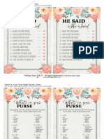 Bridal Shower Games and Banner PDF
