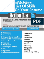 Skills To Put On Resume Action List PDF