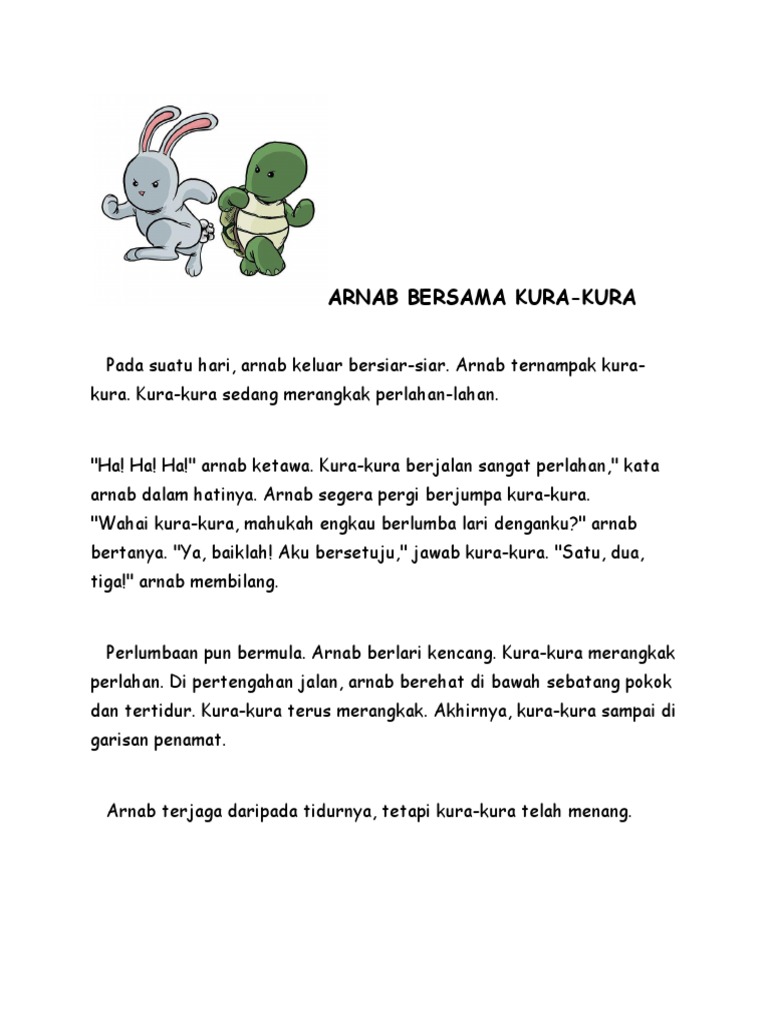 arnab dan kura kura cerita pendek