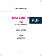 Matematik 12 Temel Duzey Aydin (2016 Yeni)