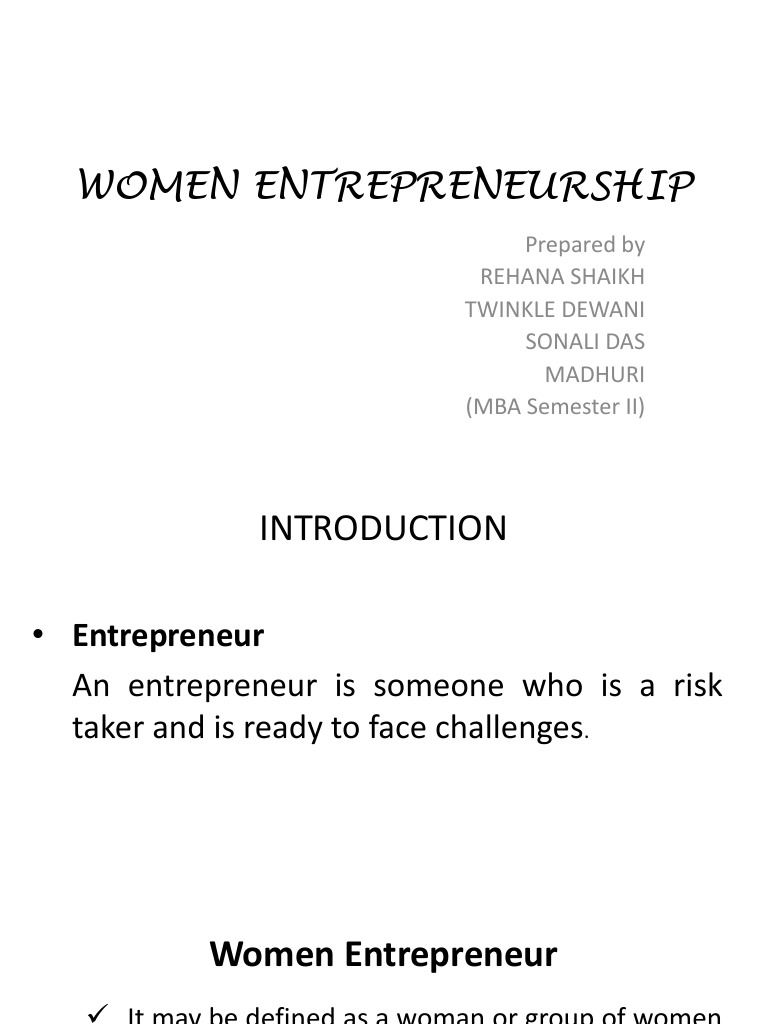 Empowering Women Entrepreneurs in India | PDF | Entrepreneurship