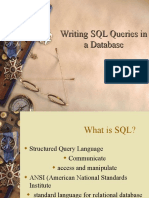 Writing SQL Queries in A Database