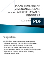 Kebijakan Pemerintah Dalam Menanggulangi Masalah Kesehatan Di Indonesia