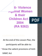 Anti-Violence Against Women and Their Children Act of 2004 RA9262