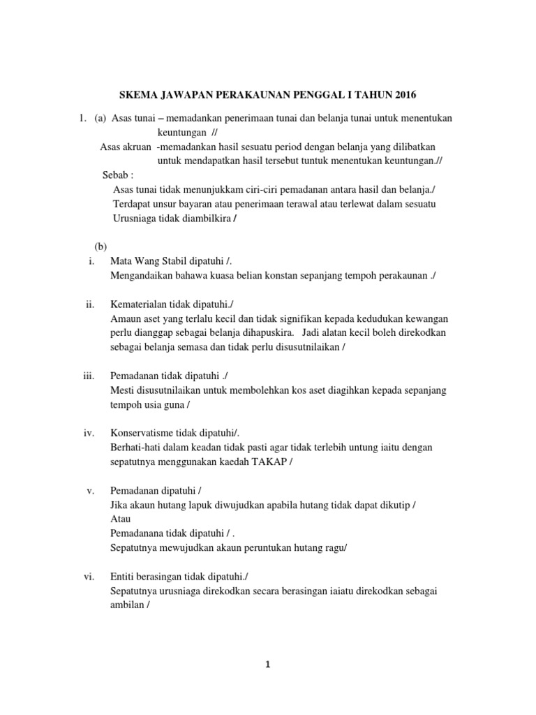 Skema Jawapan Perakaunan P1 Tahun 2016 Pdf