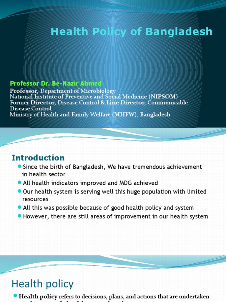 Health Policy Bangladesh.ppt Health Policy Family Planning