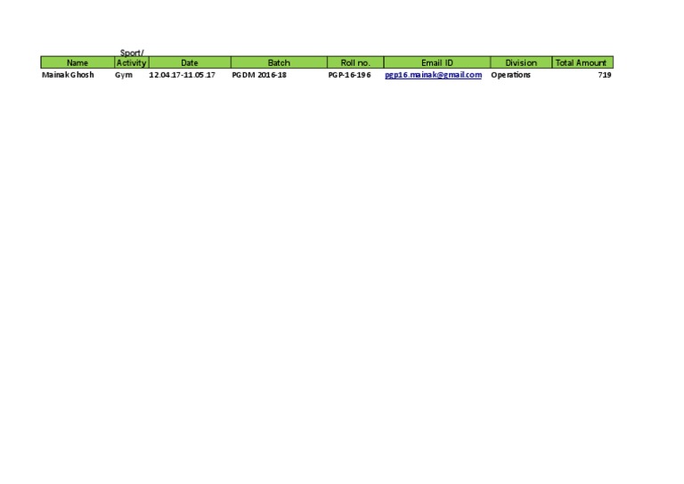 Reimbursement Claim Sheet | PDF