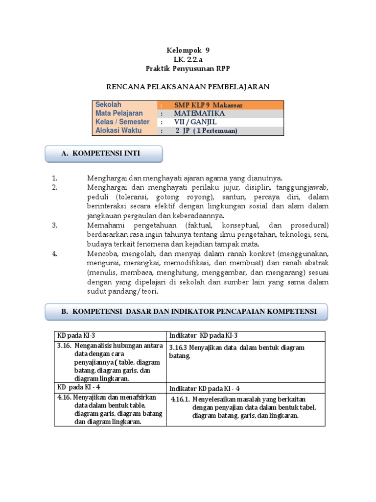 1 Rpp Model Pembelajaran Saintifik