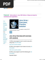 Java Array Exercises - Array Exercises - W3resource