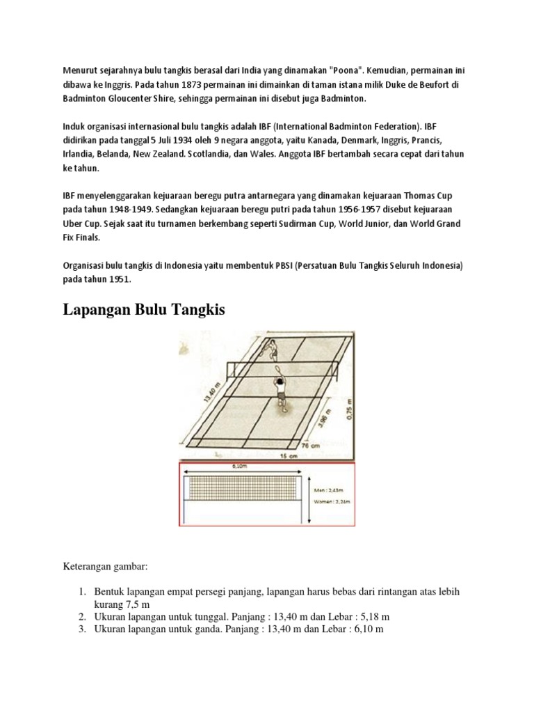 Menurut Sejarahnya Permainan Bulutangkis Berasal Dari Permainan Yang Bernama Seputar Sejarah