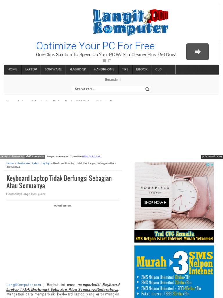 Cara Memperbaiki Keyboard Laptop Rusak Sebagian - Simak 