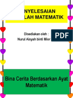 Penyelesaian Masalah Matematik (Tolak)