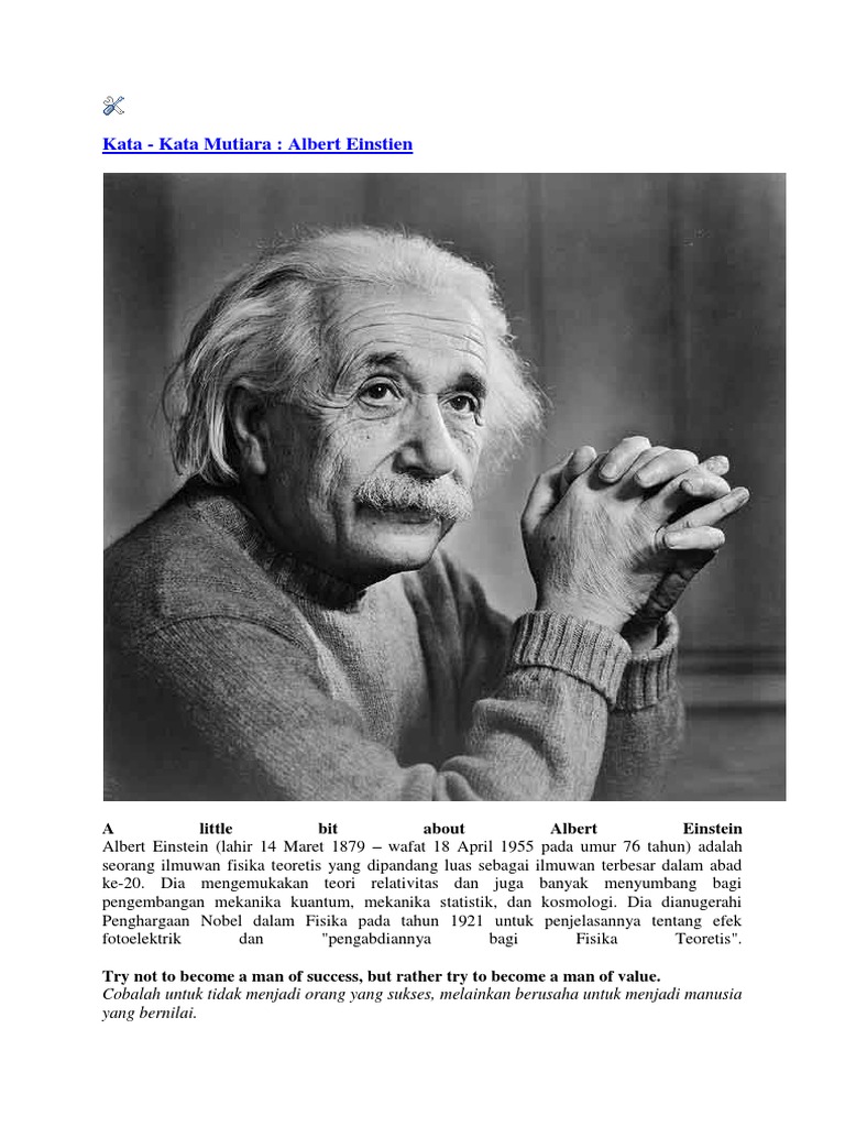 27 Kata Kata  Motivasi Albert  Einstein  Inspirasi  Kata  