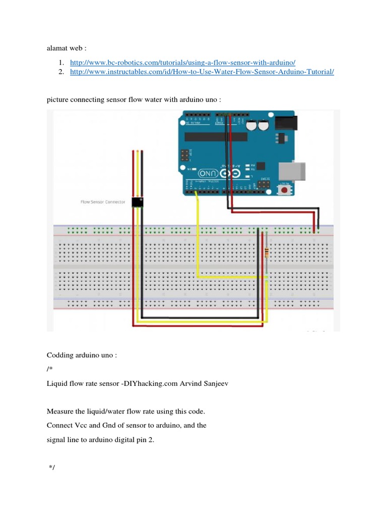 Flow Water With Arduino Uno Flow Measurement Integer Science)