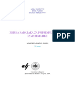 Zbirka Zadataka Za Pripremnu Nastavu Iz Matematike