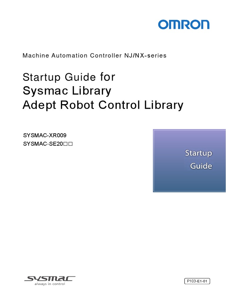 Adept Robot Control Library StartupGuide en 201605 P103E101 PDF