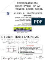 Microcanonical Description of An Extended Dicke Model: Miguel A. Bastarrachea Magnani