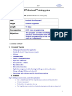 DC7 Android Training Plan: Title Target Length Pre-Requisites Objectives